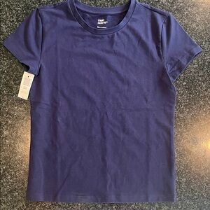 Aritzia Short Sleeve Tee in Navy Blue